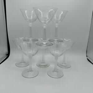 Vintage Lido Clear by Fostoria Champagne/Tall Sherbet 1937-1954 set of 8